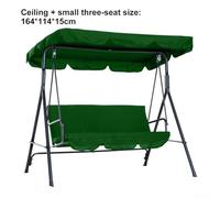 Cubierta de toldo de tela Oxford 210D para exteriores, protección resistente a la intemperie para columpios de patio, diseño conveniente y práctico (pequeño de tres plazas, verde oscuro)