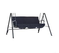 Cubierta de toldo para columpio al aire libre, Oxford impermeable 210D, protección eficaz para columpios de patio contra el sol y la lluvia (funda de asiento negra)
