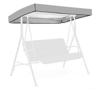 Cubierta de toldo para columpio de patio, tela Oxford 210D resistente a la intemperie con diseño de agujero lateral (gris)