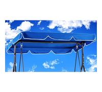 Cubierta de Toldo para Columpio210 x145cm Impermeable,Columpio Jardin Toldo de Reemplazo Anti Viento,Recambio Toldo Balancin Jardin Exterior,Resistente al Desgarro Paño de Poliéster (210*145cm,Azul)