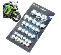 Cubierta de tornillo de cabeza de motocicleta | Cubierta de tornillo de motocicleta de 5 colores - 30 unids/set de perno de tuerca de , cubierta de perno de tuerca de motor a prueba de herrumb