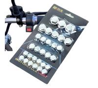 Cubierta de tornillo de cabeza de motocicleta | Cubierta decorativa para pernos de tuercas de motor de 5 colores - 30 unids/set sombrero de cubierta de tornillo, cubierta de perno de tuerca de motor d