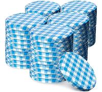 Cubierta de tornillo kadax fi82 mm, juego de torcedura de metal hecha de metal, tapa de reemplazo para frascos de albañil, tapa con 6 dientes de cebada para gafas choque y frascos de albañil (50 pieza