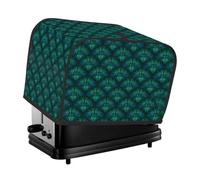 Cubierta de tostadora de arte con diseño geométrico retro de pavo real, para máquina de pan, pequeño electrodoméstico de cocina