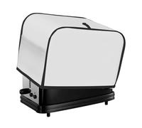 Cubierta de tostadora de color blanco sólido para 4 rebanadas, para máquina de pan, pequeños electrodomésticos de cocina