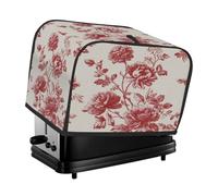 Cubierta de tostadora floral francesa vintage para 4 rebanadas, cubierta antipolvo para máquina de pan, pequeños electrodomésticos de cocina