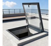 Cubierta de tragaluz de techo plano inclinado personalizable de 21.7 x 33.5 pulgadas, ventana para áticos, sótanos y salas de sol, solución de iluminación duradera y fácil de instalar de bajo consumo