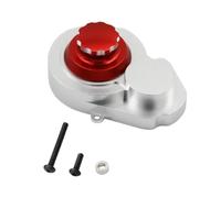 Cubierta de transmisión de Metal de Aluminio CNC CNC Cubierta de la Caja de Engranajes Compatible con 1/10 Stampede 2WD RC RC Piezas de actualización del Mercado de Accesorios(Red)