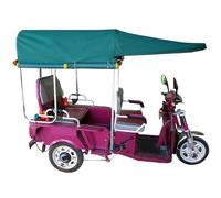 Cubierta de triciclo eléctrico, toldo de triciclo eléctrico, lona impermeable para camión volquete, toldo de tela Oxford impermeable, cubierta de fácil entrada y salida, para montar al aire libre (80