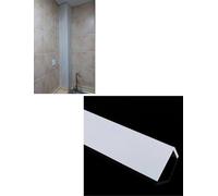 Cubierta de tubería de PVC en forma de L: solución todo en uno for ventilación de cocina, tuberías de esquina, alambre y plomería, cubierta que se puede pintar(Wood grain color,20x20cm/7.8x7.8in)