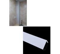 Cubierta de tubería de PVC en forma de L: solución todo en uno for ventilación de cocina, tuberías de esquina, alambre y plomería, cubierta que se puede pintar(Natural,30x30cm/11.8x11.8in)