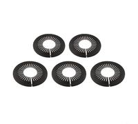 Cubierta de tubo de brida, 5 rosetas decorativas negras para calentar tuberías de gas de agua, anillo de decoración de tubería de pared, collar de plástico para instalación de hotel de oficina, tamaño