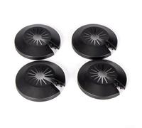 Cubierta de tubo de brida, 5 rosetas decorativas negras para calentar tuberías de gas de agua, anillo de decoración de tubería de pared, collar de plástico para instalación de hotel de oficina, tamaño