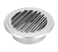 Cubierta de tubo de ventilación, rejilla plana, campana de ventilación de conducto, acero inoxidable 304, 125mm de diámetro, a prueba de viento y a prueba de insectos