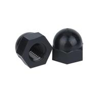 Cubierta de tuercas de nailon | Tuerca Bellota Semicircular DIN1587 blanca o negra(BLACK,M6 20pcs)