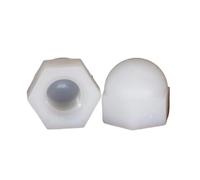 Cubierta de tuercas de nailon | Tuerca Bellota Semicircular DIN1587 blanca o negra(White,M6 20pcs)