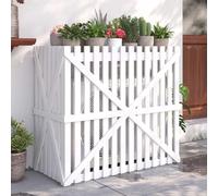 Cubierta de valla de privacidad para aire libre, 4 paneles, resistente a la intemperie, pantalla de madera para unidades de aire acondicionado, 105 x 50 x 95 cm, protección duradera para patio y