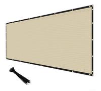 Cubierta de valla de privacidad transpirable en color beige que proporciona un 90% de bloqueo de visibilidad