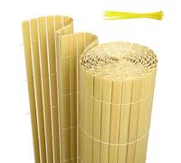 Cubierta de valla de PVC resistente al viento de 140 x 600 cm, resistente a la intemperie, con 3 huecos y bridas para cables para exteriores, protege de miradas no deseadas