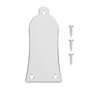 Cubierta de varilla de armadura, cubierta de varilla de armadura de metal de 3 orificios Placa de guitarra con tornillos Reemplazo de bajo de guitarra para bajo eléctrico (Plata)