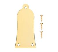 Cubierta de Varilla de Armadura de Hierro de 3 Agujeros Cubierta de Varilla de Guitarra con Forma de Campana con Tornillos para Accesorios de Guitarra Baja(Oro)