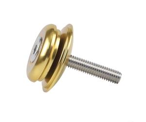 Cubierta de vástago de bicicleta para horquilla delantera y tubo superior con mecanizado de aleación de aluminio para un ajuste perfecto y seguro (dorado)