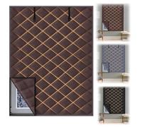 Cubierta de Ventana Aislada de Invierno, 110 x 145 cm 120 x 160 cm 150x200cm Aislante Termico Ventanas Invierno Kit Aislante Termico Ventanas Ruido Resistente al Viento(Brown,55x95in/140x240cm)