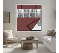 Cubierta De Ventana Aislada De Invierno, Kit Aislamiento Ventana, Cortinas para Ventanas Aislante Térmico, Ancho 50-200cm X Alto 50-300cm Mantener El Calor En(Browns,55x60cm)