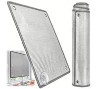 Cubierta de ventana con aislamiento térmico antirreflejos, película de protección solar de doble lámina de aluminio con ventosas, pantalla de privacidad total opaca reutilizable para puerta de cristal