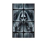 Cubierta De Ventana Fantasma- 80 G De Decoración Portátil De Halloween Palabra De Aterradoras | Banner De Ventana De Halloween | Partido De La Fiesta Pegatistas Espeluznantes Para Puertas Para La Puer
