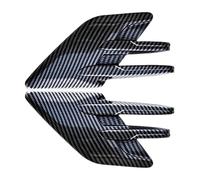Cubierta de Ventana Trasera 2 Pegatinas de ventilación Lateral Falsas con diseño branquias tiburón 3D para Coche, para la Entrada Aire Exterior del Guardabarros Cubiertas para Ventanas(Carbon Fiber)