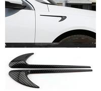 Cubierta de Ventana Trasera Compatible con Mercedes Benz AMG V8 C200 C300 E300 E400 W213 Clase C W205 AMG embellecedor de Hoja Lateral de Coche Persianas de Ventanas(Bright Black)