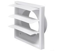 Cubierta de ventilación ABS diseñada para una integración perfecta con sistemas de escape redondos estándar en cocinas y baños (5 pulgadas, blanco)