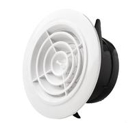 Cubierta de ventilación ajustable redonda ABS para montaje en pared interior, rejilla de ventilación de control de flujo de aire para baño, oficina, habitación (100 mm)