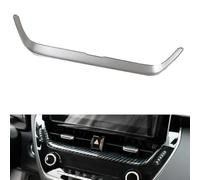 Cubierta de ventilación central para salpicadero de Toyota Corolla, acabado de fibra de carbono, ajuste personalizado para modelos 2019 2024 (plateado)