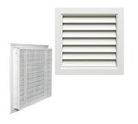 Cubierta de ventilación con solapa de gravedad con malla de insectos y tornillos, rejilla de conducto de pared de aluminio para extractores, secadoras, HVAC, cubierta de ventilación externa, 200 mm