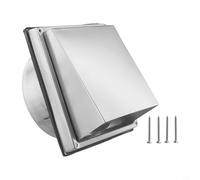 Cubierta de ventilación cuadrada de acero inoxidable 304 con diseño de marco externo y rejilla de rejilla para secadora de baño y oficina ventiladores (150 mm)