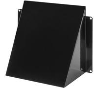 Cubierta de ventilación de acero galvanizado negro de 6 x 6 pulgadas, deflector de lluvia de escape/entrada, protector impermeable para sistemas de ventilación abiertos, campana de ventilación para