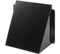 Cubierta de ventilación de acero galvanizado negro de 8 x 8 pulgadas, deflector de lluvia de escape/entrada, protector impermeable para sistemas de ventilación abiertos, campana de ventilación para