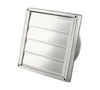 Cubierta de ventilación de acero inoxidable 304 de 4/5/6 pulgadas con solapa antirretorno para baño, cocina, secadora, escape, uso al aire libre, color plateado