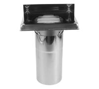 Cubierta de Ventilación de Acero Inoxidable 4 Pulgadas, para Secadora | Tapa Exterior Extraíble, Malla Antipolvo y Diseño Alargado, Color Plata, para Hogar y Baño