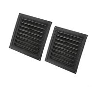 Cubierta de ventilación de acero inoxidable con protección contra insectos, rejilla de 200 x 200 mm para flujo de aire limpio en aplicaciones HVAC (2 unidades, negro)