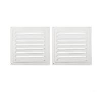 Cubierta de ventilación de acero inoxidable con protección contra insectos, rejilla de 200 x 200 mm para flujo de aire limpio en aplicaciones HVAC (2 unidades, blanco)