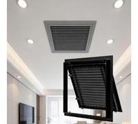 Cubierta de ventilación de Aire, Cubierta de ventilación de Retorno de Aire de aleación de Aluminio Negro de 18x18 - Rejilla Lineal extraíble con Filtro de Malla para Sistemas HVAC de Pared