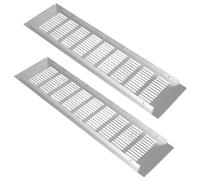 Cubierta de ventilación de aire de 2 piezas, cubiertas de ventilación de aire de aluminio de 16 x 3 pulgadas con tornillos de montaje para zapatos de estufa de vestuario piso de fregadero, cubierta d