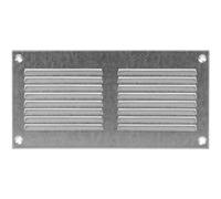 Cubierta de ventilación de aire galvanizada de 20 x 10 cm, rejilla de aire de retorno de acero galvanizado, HVAC, con pantalla de protección contra insectos (200 x 100 mm, galvanizada)