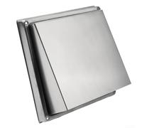 Cubierta de ventilación de pared de acero inoxidable de 100 mm, rejilla extractora para baño, cocina, secadora, conducto, salida de aire, protección contra la lluvia y el viento, color plateado