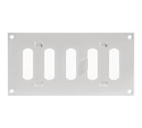 Cubierta de ventilación de pared de aire ajustable blanca de 8 x 4 pulgadas (dimensiones exteriores), rejilla de metal para interiores y exteriores, calefacción, refrigeración, ventilación para el