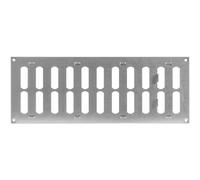 Cubierta de ventilación de pared de aire ajustable galvanizada de 16 x 6 pulgadas (dimensiones exteriores), rejilla de metal para interiores y exteriores, calefacción, refrigeración, ventilación para