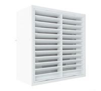 Cubierta de ventilación de pared de plástico, para escape de aire fresco, rejilla de polipropileno con malla de acero, para protección contra alimañas, pared o instalación interior y exterior, rejilla